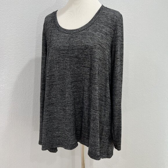 Jones New York Womans Sweater 2XL XXL Pullover Shirt knit Gray Tunic Long Sleeve - Picture 2 of 9